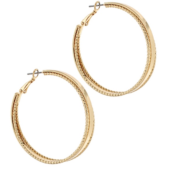 Textured Hoops - Picture 1 of 2